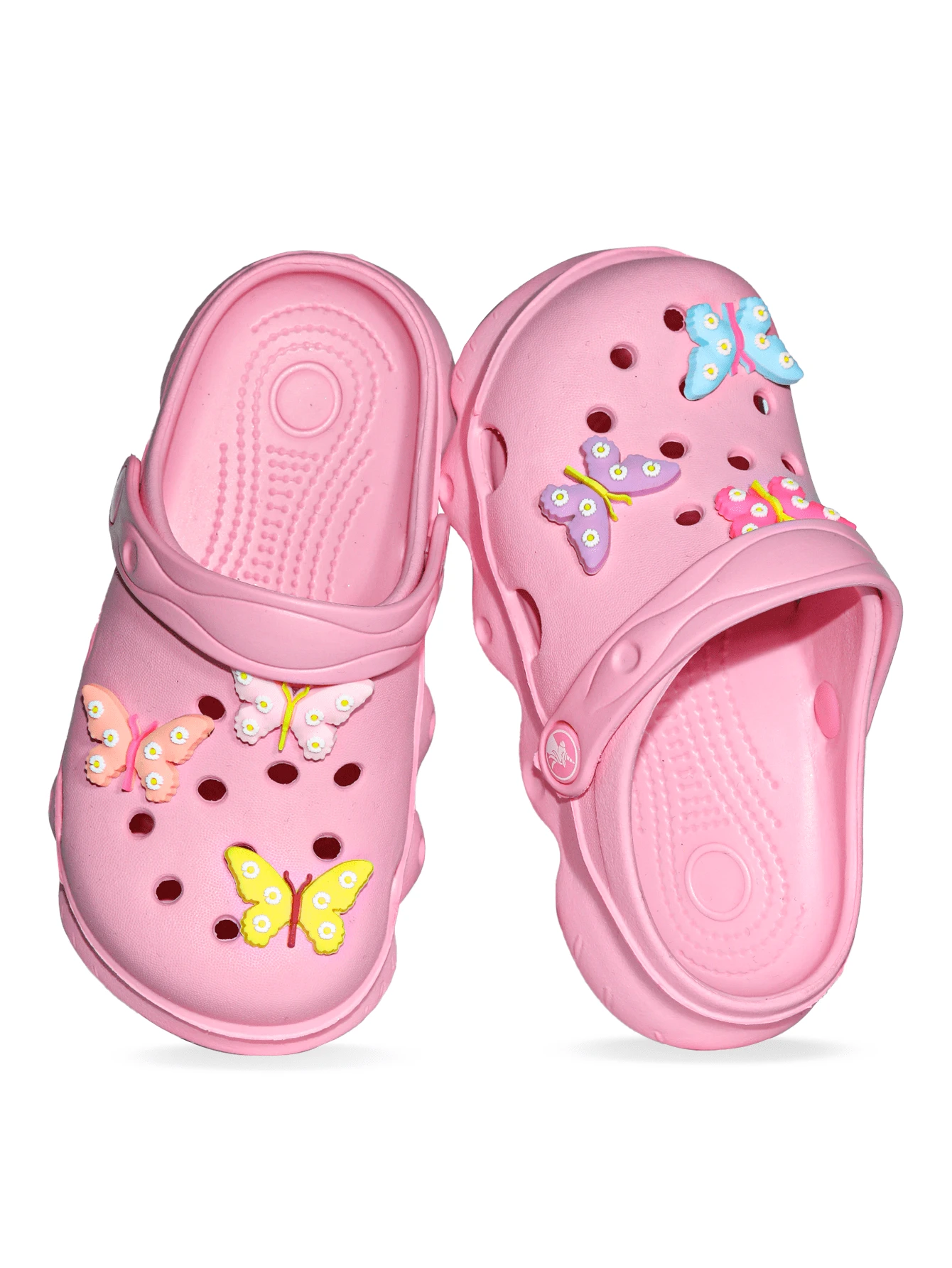 Fresh Daisy 儿童穿孔轻质 EVA 透气凉鞋,舒适室内外休闲拖鞋 - 粉色 - 查看 1