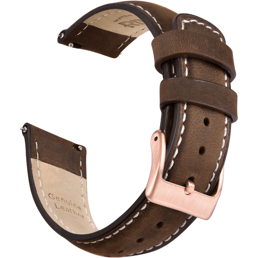 Saddle Brown & White & Rose Gold