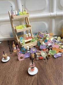 40 piezas/10 piezas Cajas de sorpresa en miniatura de paquetes de entrega falsos, edición caja ciega, para escena de casa de muñecas DIY, pequeños paquetes sorpresa