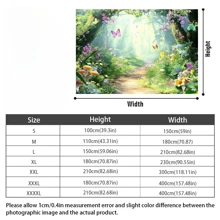Enchanted Forest Backdrop - Polyester Fiber Natural Scene With Butterflies - Reusable Wall Decor For Wedding, Birthday, Anniversary - Versatile Photography Background Suitable For Indoor And Outdoor Events