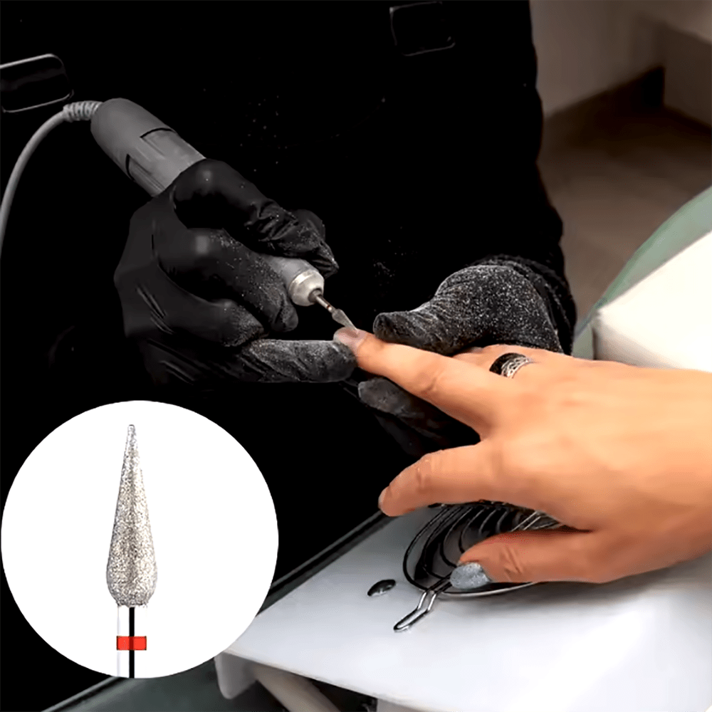 1pc Diamond Cuticle Clean Burr Nail Drill Bit For Manicure Round Cone Nail Drill Bits Russian Manicure Drills Accessories