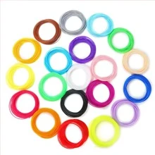 Consommables pour impression 3D PLA haute température fil de diamètre 1,75 mm pour stylo 3D 5 mètres * 20 rouleaux combinaison de couleurs Matériau d'impression 3D convenant pour le stylo d'impression 3D
