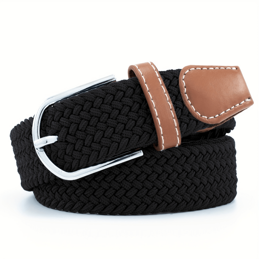 Solid Color Unisex Belts Simple Pin Buckle Braided Waistband Casual Jeans Pants Belt For Women Men