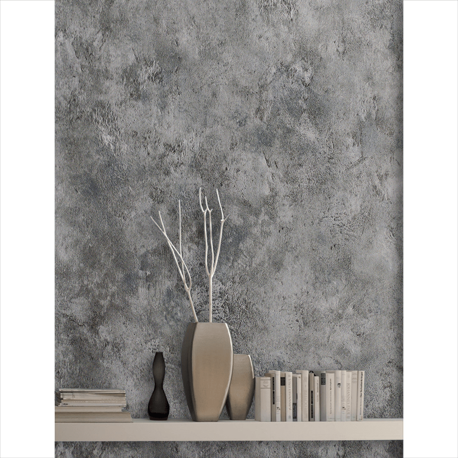 1 Roll Gray Cement Series Concrete Self-Adhesive Wallpaper, Gray Series Decorative PVC Vinyl Wallpaper, Waterproof, Dustproof, Suitable For Themed Events, Restaurants, Living Rooms, Corridors, Decorative Walls, Bedrooms, Bars, 950*45cm/374*17.71 Inch