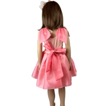 Vestido de fiesta coral - cora - Ver 4
