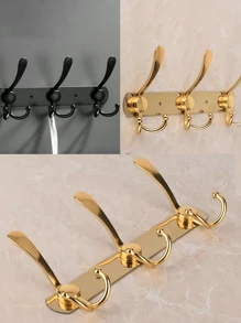 1 Piece Of Stainless Steel Towel Hook, Multifunctional Metal Hook, Creative Clothes Hook, Coat Rack Storage Hook, Punch-Free Wall-Mounted Hanger, Suitable For Bathroom, Wardrobe, Bedroom, Bathroom Accessories, Suitable For Behind The Door/Bathroom/Kitchen/Living Room/Bedroom
