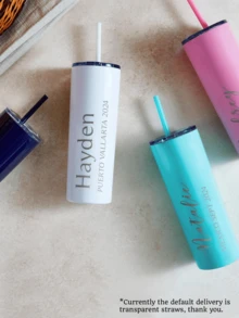 Personalized Name Tumbler With Straw, 20oz Stainless Steel Insulated Tumbler- Double Wall Lid, Bridesmaid Gift, Custom Tumbler, Gift For Mom, Sorority Gift, Mother's Day Gift, Graduation Gift, Photo Tumbler, Gift For Her, Gift For Dad, Birthday Gift - Multicolor - View 8
