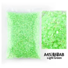 散装批发 2-6 毫米果冻 AB 树脂非热修复水钻 平底塑料水晶 闪粉 大包装宝石 - 彩色 - 查看 35