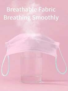 [10/50/100.200 Pieces Per Pack]Black And Pink Disposable Masks, Three-Layer Adult Masks, Elastic Ear-Loop Masks, Suitable For Home, Office, School, Outdoor And Other Occasions. One-Time Ear-Loop Design, Suitable For Home, Travel, Office, School, Work And Outdoor Use.