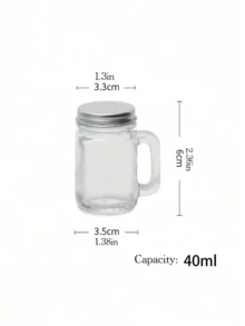 2-6pcs Mini Espresso Cups, Portable Coffee Containers, Miniature Coffee Bottles, Glass Milk Bottles, Mini Airtight Jars, 40ml Back To School