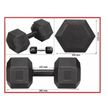 2-10 KG Hex Dumbbells Weight Set Pairs Hand Concrete Plastic GYM Fitness 36-12