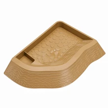 Bassin de bain pour reptiles 2-en-1 Plat d'eau pour tortue avec rampe Bol d'alimentation pour tortue avec marches En plastique, type divisé Bassin de bain pour tortue, accessoires de décoration pour l'habitat des reptiles Baignoire pour lézard, plat à nourriture pour tortue Bols à eau et à nourriture pour reptiles Bassin de bain pour reptiles Ornement d'aquarium pour gecko, serpent, tortue, dragon barbu, petit lézard