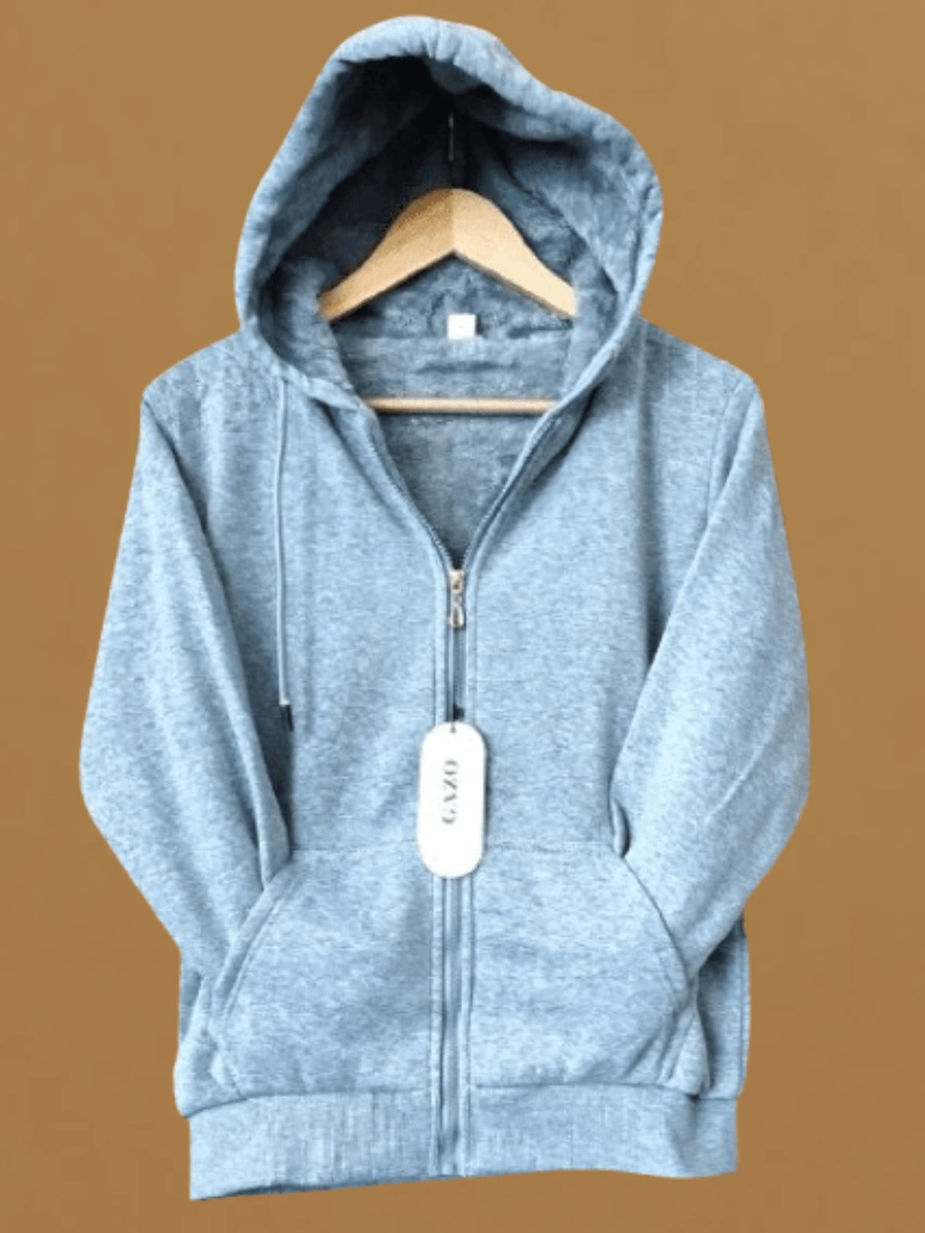 Women's Sweatshirt Simple Casual Party Pocket Zipper Drawstring - Bạc - Xem 1