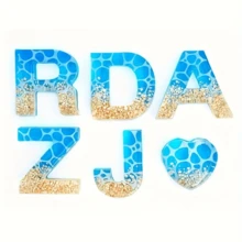 Water Ripple Effect For Resin Molds, DIY Silicone Epoxy Casting Thin Flexible SoftSmooth Sea Ocean Ornament Handmade Art Craft Jewelry Pendant Keychain NecklaceEarring Holiday Home Decoration - Multicolor - View 6