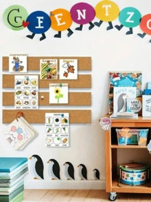 4 Self-Adhesive Cork Slats - Perfect For Notes, Photos And Schedules At Home, Office Or Classroom - Multicolor - View 9