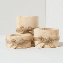 1 buc Suport pentru lumânări din lemn minimalist modern, suport mic pentru lumânări din lemn, potrivit pentru nuntă, ziua de naștere, decorațiuni interioare (lumânările nu sunt incluse), decor pentru ghiveci de flori - Culoarea lemnului - Vizualizare 7