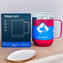 Termo para Café de Doble de Acero Inoxidable 400ml, Termo Taza Térmica para Café con Tapa Hermética y Pajita Telescópica, Taza Termica Frio y Caliente Portátil Vaso Viaje para Café, Té y Agua(Rojo) - Rojo - Ver 7