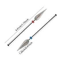 1pc Diamond Cuticle Remover Bit, Suitable For Nail Art, Conical Grinding Head, Russian Nail Art Drill Accessory - Multicolor - View 2