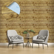 1 Roll Wood Grain Wallpaper, Peel And Stick Wood-Look Wall Paper For Furniture, Kitchen, Living Room, Bedroom, Cabin, Pantry, Bar, Table Top, 374*17.71 Inches, Realistic Woodgrain Texture, Easy To Clean Wall Stickers Room Decor Wall Decor Wall Sticker