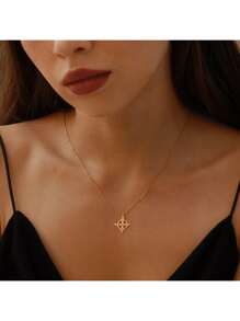 Collar con colgante de nudo de bruja de acero inoxidable, amuleto eslavo, adecuado tanto para hombres como para mujeres, regalo encantador para ella