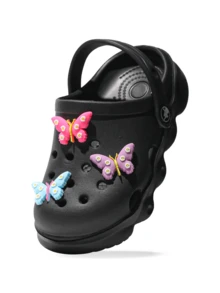 Dép sandal trẻ em Daisy Decor EVA nhẹ thoáng khí, dép xỏ ngón thoải mái đi trong nhà và ngoài trời - màu đen - Xem 2