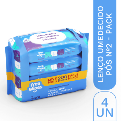 Promo Pack Free Wipes Lenços Umedecidos para Higiene após o nº2