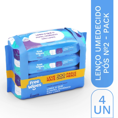 Promo Pack Free Wipes Lenços Umedecidos para Higiene após o nº2