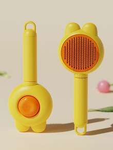 1 件小动物兔毛刷、龙猫梳、按摩顺毛针梳宠物梳、仓鼠梳、猫梳、狗梳，帮助宠物去除浮毛和毛结（颜色随机）