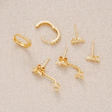 3 Paar Ohrringe im Schmetterlingsdesign aus hypoallergenen Materialien für Frauen, modisches Ohrstecker Set für mehrfache Piercings, Geburtstagsgeschenk, Styling-Accessoire