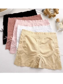 paquete 6 licra unitalla con encaje sexy con puente de algodón cómodos de uso diario dama colores surtidos blumen - Multicolor - Ver 1