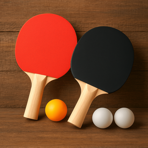 Kit Ping Pong com 2 Raquetes e 3 Bolinhas Tênis de Mesa Lazer Iniciantes Crianças Adultos