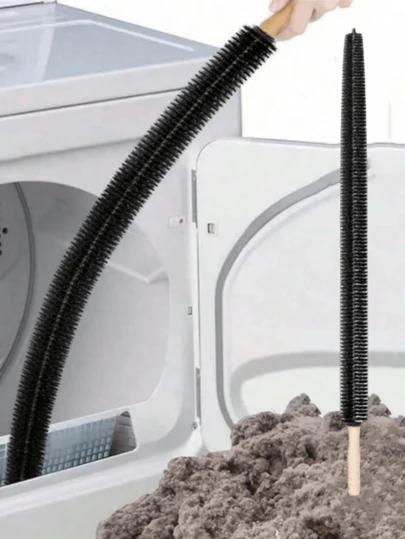 1/2pc Flexible Dryer Lint Brush, Dryer Vent Cleaning Brush– 29.9 Inch Long Brush With 25.6 Inch Dense Nylon Bristles. Ideal For Dryer Vent, Delivers Effortless Deep Cleaning Power To Remove Dirt Effectively. Durable Design Ensures Easy Maneuvering, Keeping Appliances Efficient.