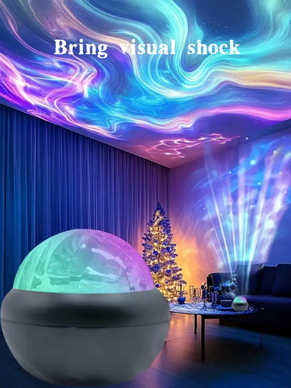 1pc Dreamy Northern Lights LED Desk Lamp With Remote Control - USB Powered Color Changing Bedside Lamp, Dimmable Ambient Lighting For Bedroom, Living Room, Game Room, Creative Gift