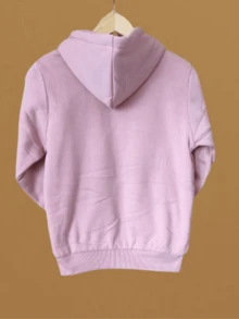 Women's Sweatshirt Simple Casual Party Pocket Zipper Drawstring - Dusty Pink - View 3