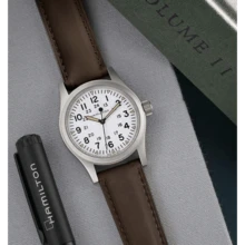 Local Delivery- Christmas Gift Quick Release Leather Watch Bands Genuine Watch Straps For Men Women Top Grain Leather Watch Strap, White Elephant Gifts, Stocking Stuffers For Men, Father's Day Gifts - Dark Coffee & Khaki & Silver - 查看 6
