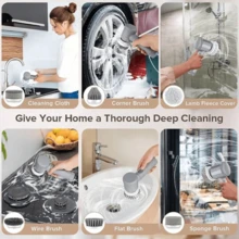 Multifunctional Cordless Electric Cleaning Brush, Kitchen Dish Scrubber, Bathroom Sink Tile Electric Cleaning Tool