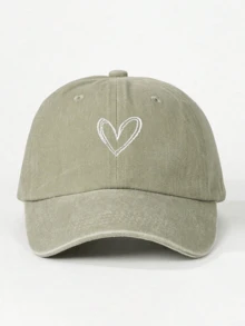 1 buah Topi Baseball Wanita Bordir Hati, Topi Kasual Pelindung Matahari Luar Ruangan yang Dapat Diatur, Cocok untuk Musim Semi, Musim Gugur, Perjalanan, Pantai, Liburan. Topi Matahari Unisex Gaya Y2K - topi baseball - View 4