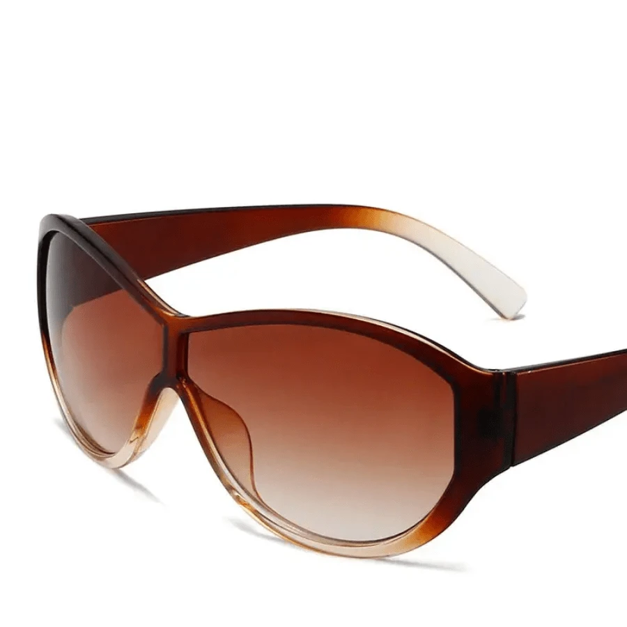 Y2k Oversized Sunglasses Women For Men Luxury Brand Designer Vintage Sunglasses Popular Punk Sport Goggle Outdoor Shades UV400 - 茶茶黃 - 查看 1