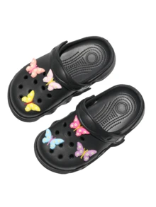 Dép sandal trẻ em Daisy Decor EVA nhẹ thoáng khí, dép xỏ ngón thoải mái đi trong nhà và ngoài trời - màu đen - Xem 6