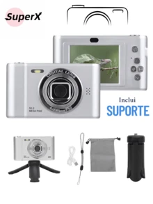 Professional Camera With 4K CCD Sensor|50MP Ultra HD Resolution|2.4-Inch Screen|Mini Portable Body|Perfect For Selfies On Student Travel - 銀色 - 查看 1