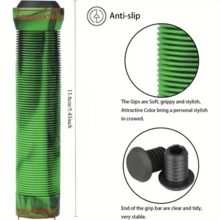 2pcs Soft Rubber Bicycle Handle Grip Covers, Dual-Tone Anti-Slip Ergonomic Design, Fits 138mm Diameter Handlebars For Mountain Bike, BMX, Scooter - Enhances Grip And Comfort, Handlebar Accessory, MTB Equipment, Easy To Hold - Multicolor - View 3