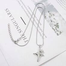 1pc Fashionable Minimalist Snake Bone Necklace, Suitable For Women To Wear Everyday