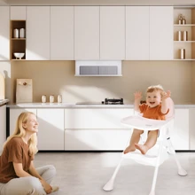 OYAJIA Hochstuhl Baby 3in1 Kinderhochstuhl mit Babyliege und Baby Schaukelstuhl, Verstellbar Klappbar Hochstuhl Baby mit Essbrett und Rollen,Korb, mitwachsend ab 6 Monate bis 6 Jahre Babystuhl