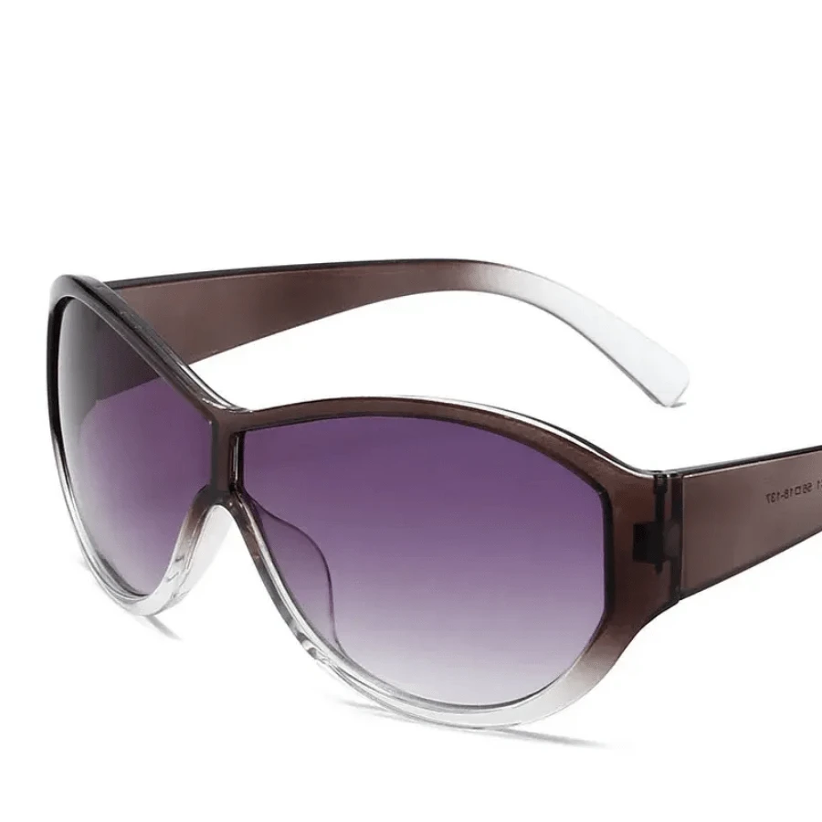 Y2k Oversized Sunglasses Women For Men Luxury Brand Designer Vintage Sunglasses Popular Punk Sport Goggle Outdoor Shades UV400 - 灰色 透明 灰黑色 - 查看 1