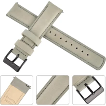 Local Delivery- Christmas Gift Quick Release Leather Watch Bands Genuine Watch Straps For Men Women Top Grain Leather Watch Strap, White Elephant Gifts, Stocking Stuffers For Men, Father's Day Gifts - Saddle Brown & Black - 查看 2