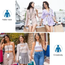 3 件手机挂绳、手机挂绳斜挎包 1 包可调节防盗手机挂绳斜挎包和 1 包颈带腕带手机挂绳兼容大多数手机 -1 个贴片