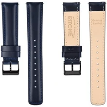 Local Delivery- Christmas Gift Quick Release Leather Watch Bands Genuine Watch Straps For Men Women Top Grain Leather Watch Strap, White Elephant Gifts, Stocking Stuffers For Men, Father's Day Gifts - Black & White & Silver - 查看 3