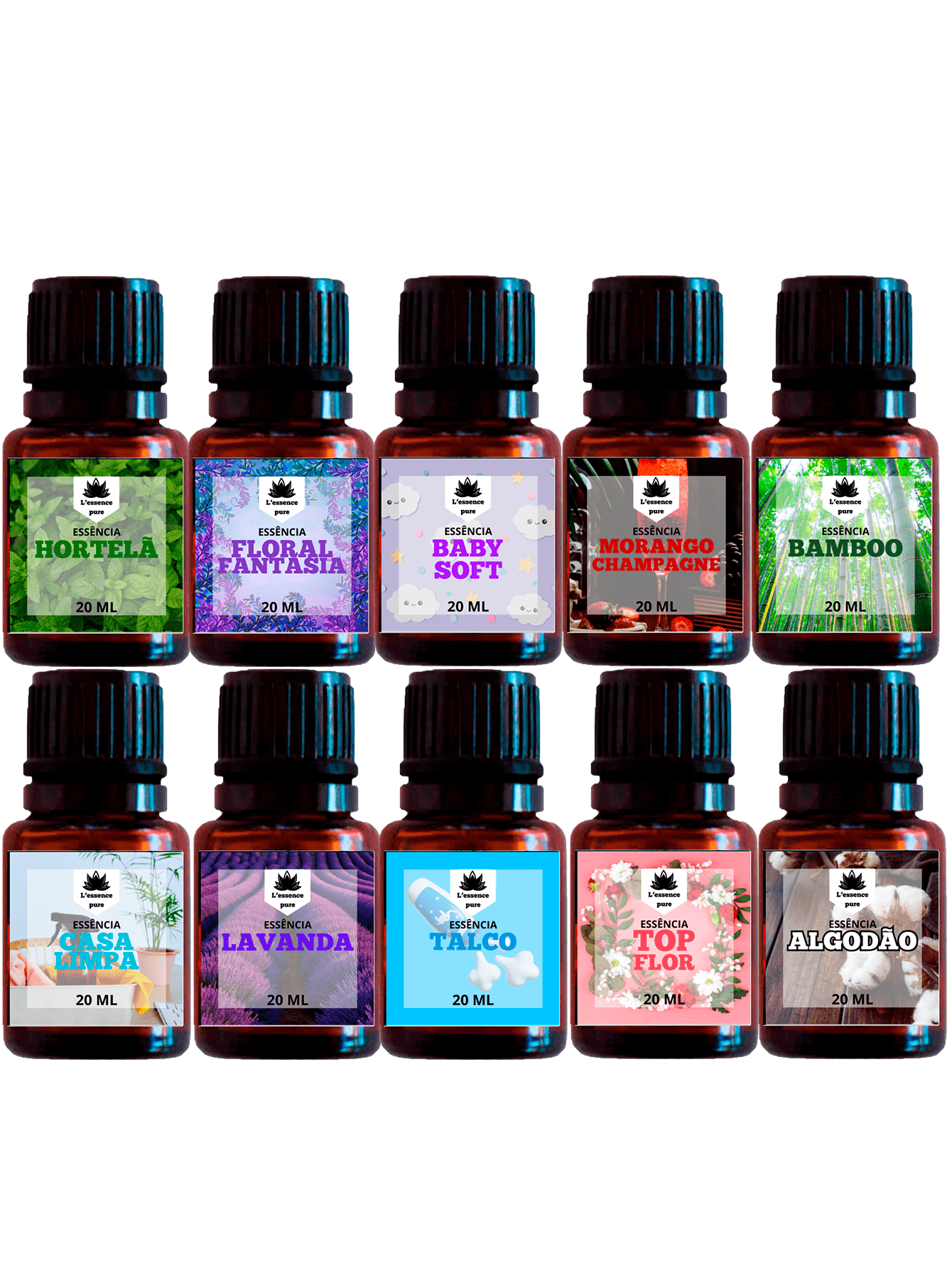Kit 30, 20 And 10 Essences 20ml For Diffusers And Humidifiers | We Send According To The Image - 10種香味 - 查看 1