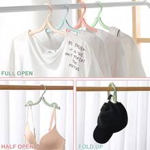 8个可折叠衣架 - 超便携旅行衣架，可悬挂内衣和袜子，节省空间的折叠晾衣架，可扩展的洗衣收纳架，适用于宿舍和家庭，轻便耐用的衣架系统，紧凑的衣柜解决方案，适合忙碌的生活方式，是小型公寓、旅行、办公室和酒店住宿的理想之选，防滑手柄，易于组装，保持衣柜整洁有序。 - 彩色 - 查看 6