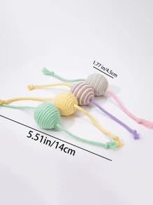 Cat Toy Ball - Self-Entertaining, Boredom-Relieving, Scratch-Resistant, Chew-Resistant, Soft-Sounding (Non-Noisy), Teething Toy For Kittens And Cats, Sound-Activated Pet Supplies